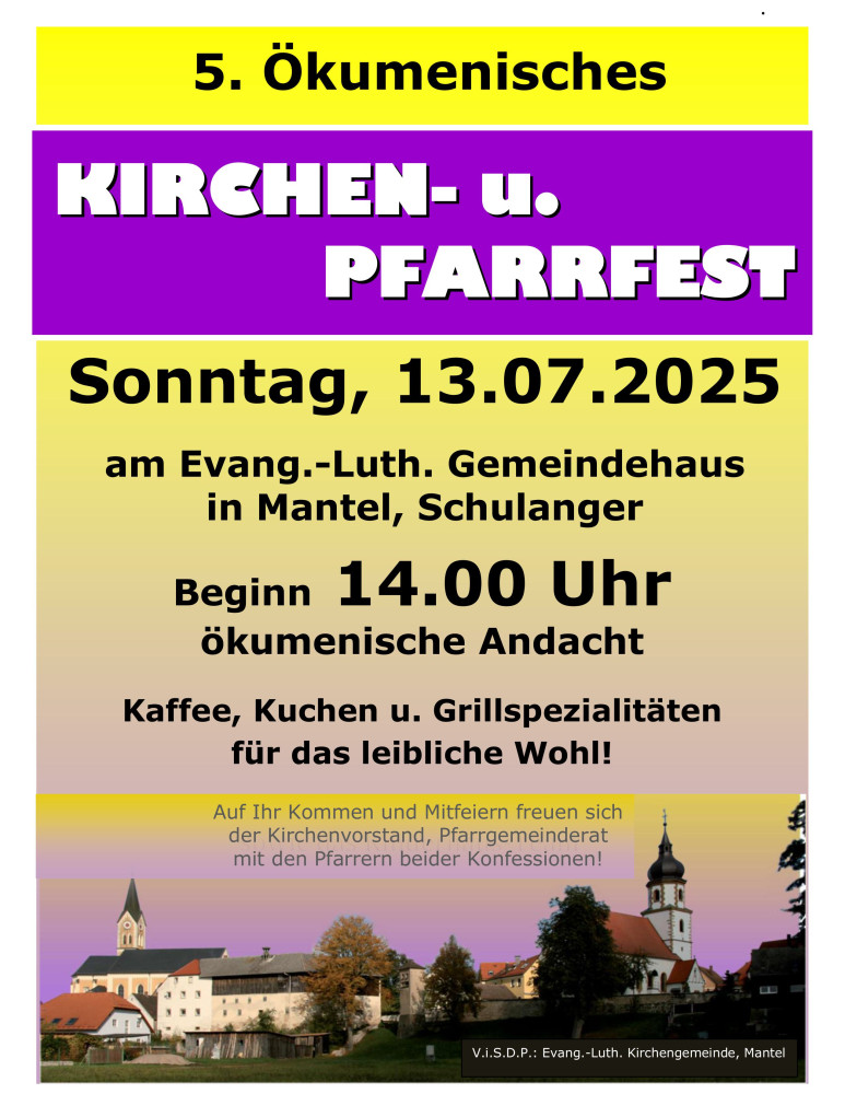 Einladung zum Gemeindefest 2025 