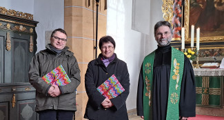 Helmut Hackbarth, Christine Poß, Pfarrer Andreas J. Ruhs